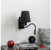 Brilagi - LED Nástenná lampa NUBILA 1xE27/25W/230V + LED/3W čierna