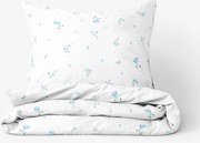 Goldea bavlnené posteľné obliečky - nezábudky 140 x 200 a 70 x 90 cm
