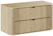 Závěsná skříňka pod umyvadlo Ovalia s deskou 100 cm dub Cremona