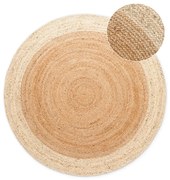 Obojstranný/ručne tkaný jutový okrúhly koberec v prírodnej farbe ø 160 cm Jutta Gold – Hanse Home