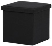 Autronic BONTEC Taburet s úložným priestorom, čierna, látka, TAB-461 BK2 Farba: Čierna