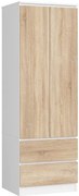 Skriňa STAR S 60 cm 2D 2SZ biela / sonoma