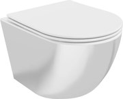 Mexen Lena WC misa Rimless s pomaly padajúcim sedátkom, duroplast, Biela/Strieborná - 30224004