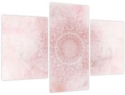 Obraz - Ružová mandala (90x60 cm)