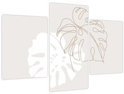 Obraz - Line art monstera N⁰2 (90x60 cm)