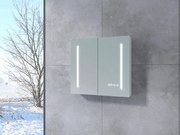 Sevilla White Dvojdverová skriňa so zrkadlom, LED 60 cm