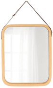 Závesné zrkadlo Jae Beige, bambus