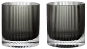 Ferm Living Poháre Ripple Tumbler Smoked Grey – set 2 ks