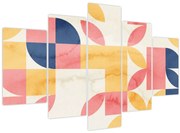 Obraz - Abstrakcia s retro vzormi (150x105 cm)