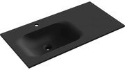Mexen Vela, umývadlo na zapustenie 91 x 46,5 cm, ľavé, čierna matná, 25239071L
