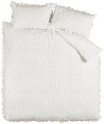 Biele krepové obliečky na dvojlôžko 200x200 cm Seersucker Frill – Catherine Lansfield