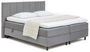 Sivá boxspring posteľ s úložným priestorom 160x200 cm Elva Bold Line – Bonami Selection