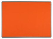 Textilná nástenka ekoTAB v hliníkovom ráme, 900 x 600 mm, oranžová