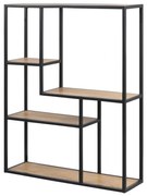 Nástenná polica SARON dub/čierna