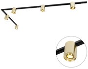 Koľajnicový systém zlato-čierny s 5 bodmi 1-fázový - Rondoo Up