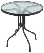 Záhradný stôl pr. 70 cm čierna