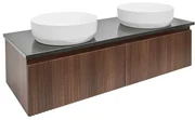 Kúpeľňová skrinka pod umývadlo SAT Evolution 118x30x44,8 cm matný orech SATEVO120NATK