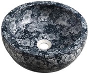 Sapho Sapho, PRIORI keramické umývadlo na dosku Ø 41 cm, modrá se vzorom, PI038