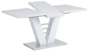 Autronic BONTEC Jedálenský stôl rozkladací 120-160x80 cm, mdf, biela, HT-510 WT Farba: Biela