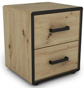 Nočný stolík Capannoli 40 2s dub artisan/čierna