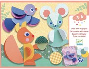 Výtvarná hra - koláž z papierových koliesok - zvieratká