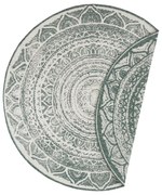 Zeleno-krémový vonkajší koberec NORTHRUGS Siruma, ø 140 cm