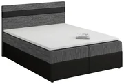 Manželská posteľ Boxspring 140x200 cm Mimosa Comfort (melíorvaná sivá + čierna) (s roštom a matracom). Akcia -20%. Vlastná spoľahlivá doprava až k Vám domov. 1056225