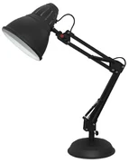 ACA DECOR Retro stolná lampa UFFICIO, čierna farba