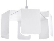 Závesné svietidlo Tulip, 1x biele kovové tienidlo