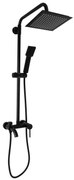 Gamma Roy, nástenná sprchová-vaňová súprava s pákovou batériou, čierna matná, GMA-BRYZN-BK