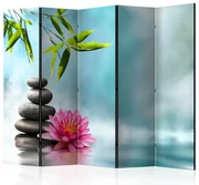 Artgeist Paraván - Water Lily and Zen Stones II [Room Dividers]