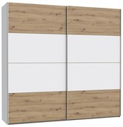 Šatníková skriňa KARO 220x210 cm biela/dub artisan