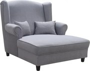 Kreslo AS XXL, sivá / wenge (donna an4092)