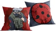 Obojstranný vankúš Naruto Shippuden – Kakashi & Mangekyō Sharingan - 40 x 40 cm
