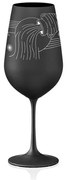 Crystalex pohár Zverokruhy Vodnár čierna 550 ml