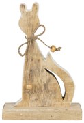 Drevená dekorácia mačka - 11 * 3 * 16 cm