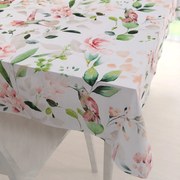 Biante Bavlnený obdĺžnikový obrus Sandra SA-432 Vtáci medzi kvetmi 50x100 cm