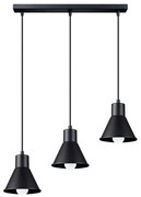 Sollux SL.0986 - Luster na lanku TALEJA 3xE27/60W/230V čierna