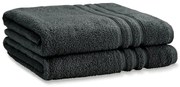 Tmavosivé froté bavlnené osušky v súprave 2 ks 90x140 cm Zero Twist – Catherine Lansfield