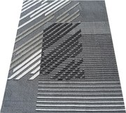 DY Sivý koberec s geometrickým vzorom Lara 02 Rozmer: 80x150 cm