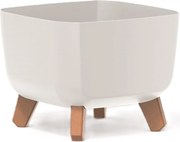 PROSPERPLAST Kvetináč GRACIA SQUARE 39 cm, biely