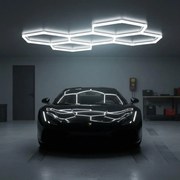 LED stropné svietidlo HEXLINE LED/216W/230V 6500K 208x300 cm biela