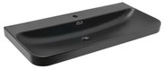 Nábytkové umývadlo SAT Fusion 100,6x46 cm čierna matná otvor pre batériu uprostred SATFUS10046BKM