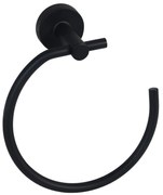 BISK Erga FOR YOU, prsteňový držiak na uteráky, čierna matná, ERG-08260