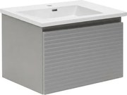 Kúpeľňová skrinka s umývadlom Naturel Savona 78x43x44,8 cm v šedej farbe mat SAVONA80GMU3WMA