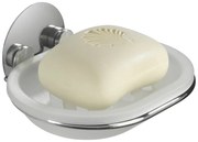 Biela plastová nádobka na mydlo bez vŕtania Turbo-Loc – Wenko