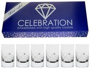 Celebration crystals Poháre na destiláty Crystals Modern 30 ml 6 ks