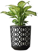 PLASTOVÝ KVETINÁČ ETNIC 20X19 CM ČIERNA