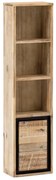furniture-nabytek.cz - Masívna závesná polička Jolo z akáciového dreva, lakovaná, prírodná farba – 25×15×100 cm