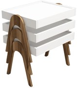 Skladací stôl Roma White, 3 ks